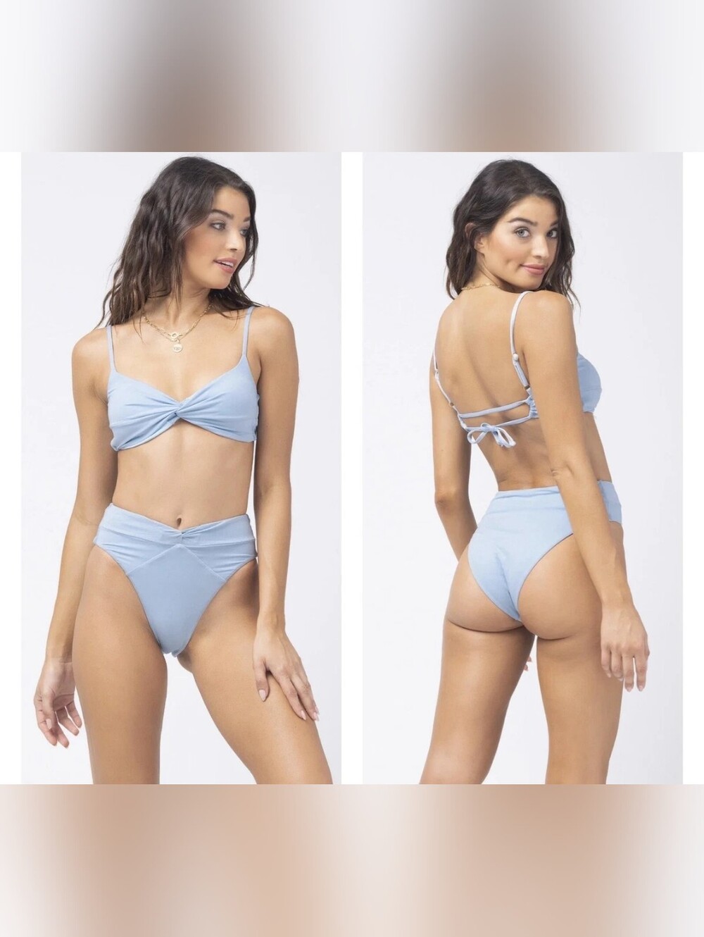  L*SPACE Luxury Shimmer Ringo Bikini Top & Nancy Lee Bitsy Swim Bottoms